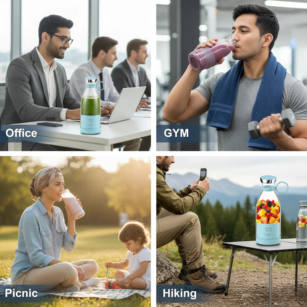 🧃 IndKart™ Portable Mini Blender - (Free 500 Recipe E-Book)